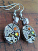 Steampunk ear gear - Cathedral - Steampunk Earrings - Repurposed art