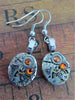 Steampunk ear gear - Cathedral - Steampunk Earrings