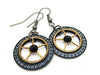 Steampunk ear gear -  Pendulum  - Steampunk Earrings - Repurposed art