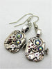 Steampunk earrings  - smokey A/B - Steampunk jewelry made with real vintage watch parts