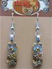 Steampunk - Oro Con Moto  - Steampunk Earrings - Repurposed art