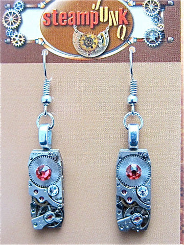 Steampunk Earrings - Made with real watch parts – steampunkjunq